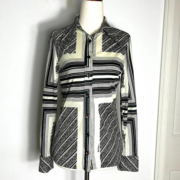 Vintage 1970s Robert Wayne Disco Shirt M/L - Picture 2 of 10